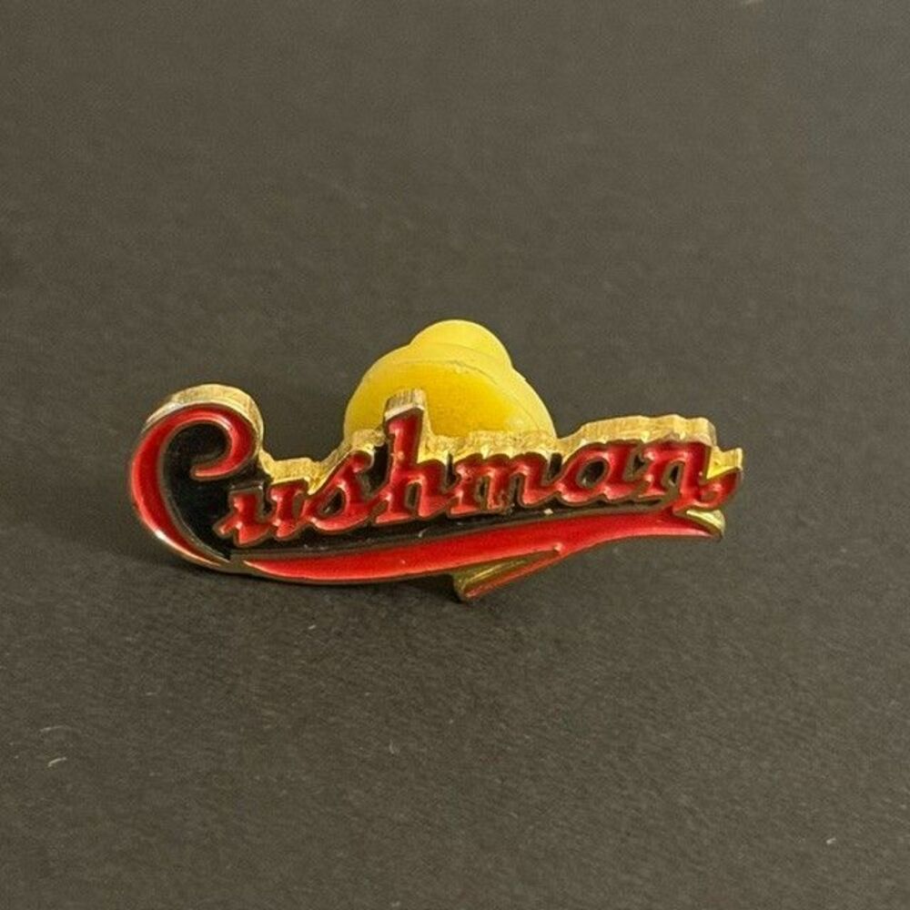 Vintage Cushman Motor Scooter Club Spellout Lapel Pin